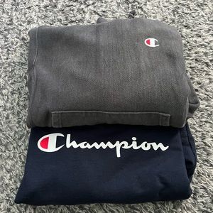 set of 2 champion crewneck & hoodie